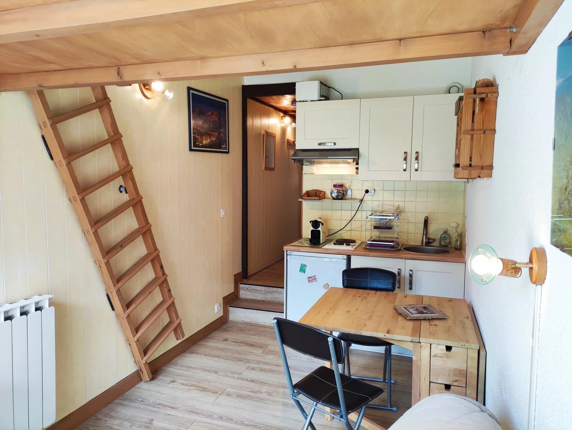 Studio mezzanine rénové au coeur du Front de Neige